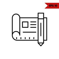 illustration of file line icon vector