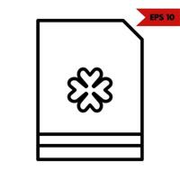 Illustration of file line icon vector