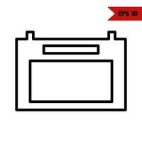 Illustration of battery line icon vector