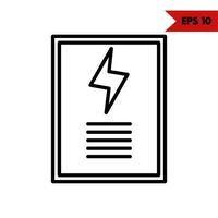 Illustration of electricity line icon vector