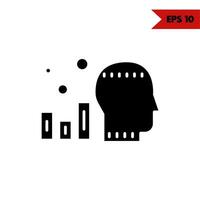 Illustation of people glyph icon vector