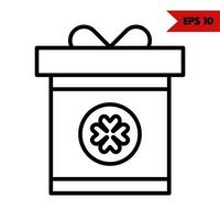 Illustration of gift line icon vector