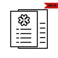 Illustration of file line icon vector