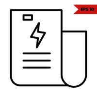 Illustration of electricity line icon vector