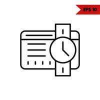 Illustration of card line icon vector