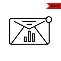 Illustration of folder line icon vector