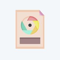 Icon Raw. related to Photography symbol. flat style. simple design editable. simple illustration vector