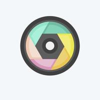 Icon Camera Lens. related to Photography symbol. flat style. simple design editable. simple illustration vector