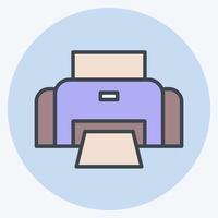 Icon Photo Printer. related to Photography symbol. color mate style. simple design editable. simple illustration vector