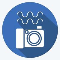 Icon Underwater Photography. related to Photography symbol. long shadow style. simple design editable. simple illustration vector