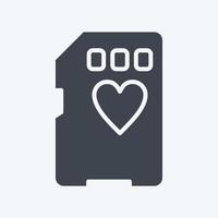 Icon Memory Card. related to Photography symbol. glyph style. simple design editable. simple illustration vector