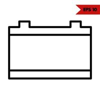 Illustration of battery line icon vector