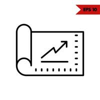 illustration of file line icon vector