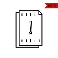 Illustration of file line icon vector