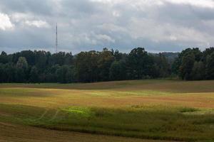 Latvian summer landscapes with clouds photo