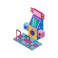 Arcade dance game machine symbol isometric illustration vector