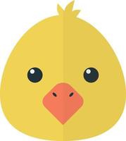 cute chick illustration in minimal style vector