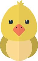 cute chick illustration in minimal style vector