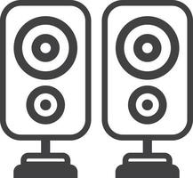 ilustración de altavoz en estilo minimalista vector