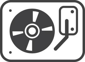 record player illustration in minimal style vector