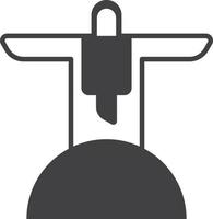 Jesus statue illustration in minimal style vector
