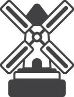 windmill illustration in minimal style vector