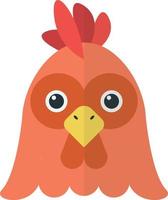 chicken illustration in minimal style vector