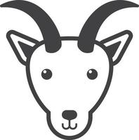 goat illustration in minimal style vector