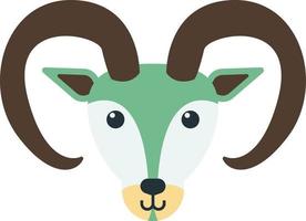goat illustration in minimal style vector