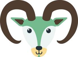 goat illustration in minimal style vector