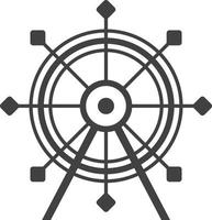 Ferris wheel illustration in minimal style vector