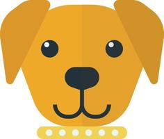 puppy with collar illustration in minimal style vector