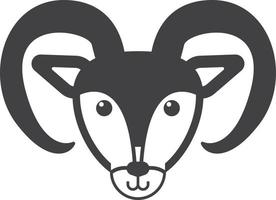 goat illustration in minimal style vector