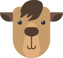 donkey face illustration in minimal style vector