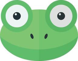 frog face illustration in minimal style vector