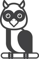 owl illustration in minimal style vector