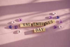 Hearts with Valentine's day text photo