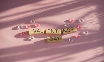 corazones con texto del día de san valentín foto