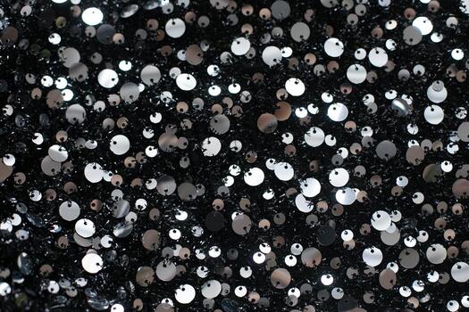 Sequins close-up macro. Abstract texture background with sequins. photo