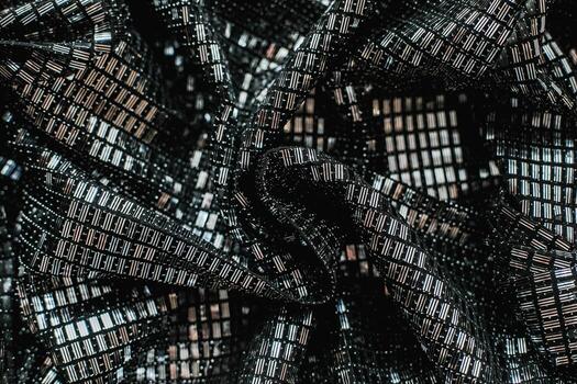 Sequins close-up macro. Abstract texture background with sequins. photo