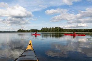 Latvian lake landscapes in summer photo