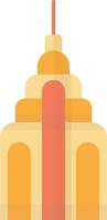 modern skyscraper building illustration in minimal style vector