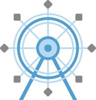 Ferris wheel illustration in minimal style vector