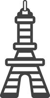 modern skyscraper building illustration in minimal style vector