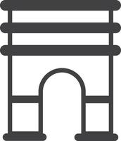 Triumphal arch illustration in minimal style vector