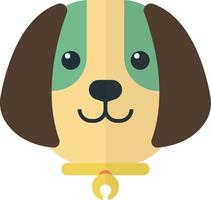 puppy with collar illustration in minimal style vector