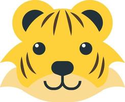 tiger illustration in minimal style vector