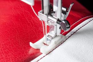 Modern sewing machine presser foot photo