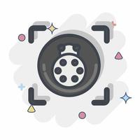 Icon Macro Photography. related to Photography symbol. Comic Style. simple design editable. simple illustration vector
