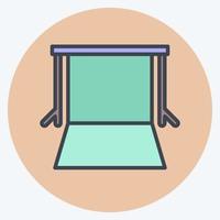 Icon Background Supports. related to Photography symbol. color mate style. simple design editable. simple illustration vector